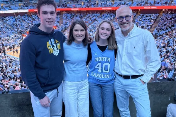 Orthodontist Gibson McCall With His Family At Sporting Event