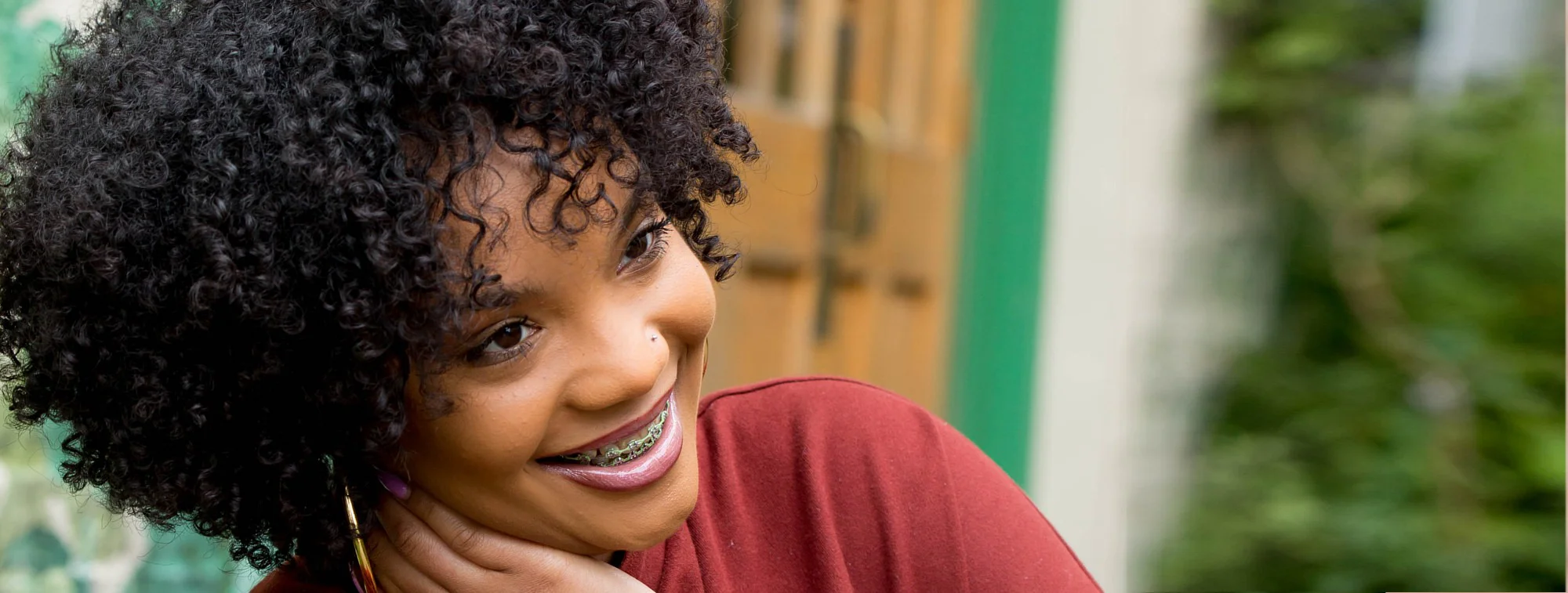 Happy Patient With Braces Smiling